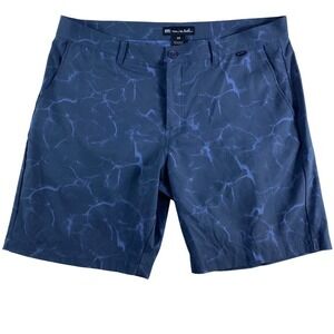 Travis Mathew Mens Size 38 Blue‎ Pattern Golf Shorts Performance